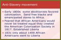 Movement for Emancipation and Abolition of Slavery in Early America